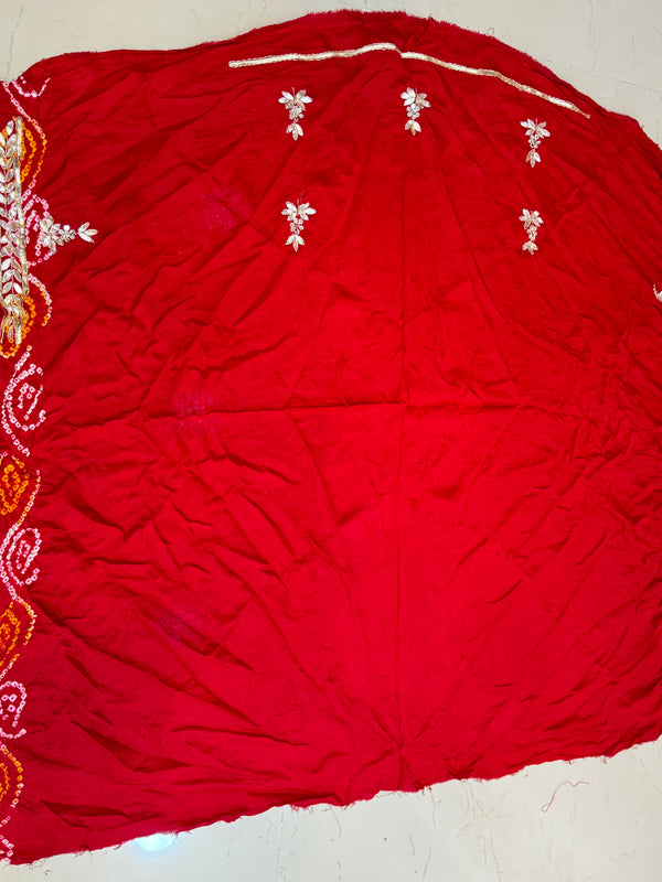 GAZI SILK ZARDOZI GOTA PATTI LEHENGA