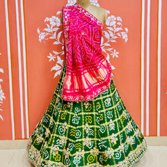 GAZI SILK ZARDOZI GOTA PATTI LEHENGA