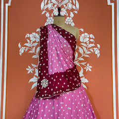 CHINON HANDWORK BHANDEJ LEHENGA