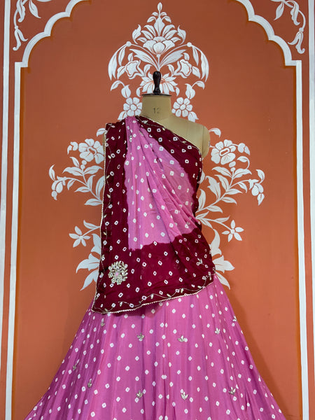 CHINON HANDWORK BHANDEJ LEHENGA