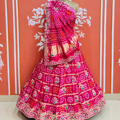 GAZI SILK ZARDOZI GOTA PATTI LEHENGA