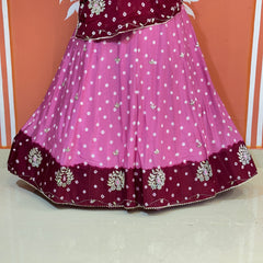 CHINON HANDWORK BHANDEJ LEHENGA