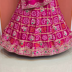 GAZI SILK ZARDOZI GOTA PATTI LEHENGA