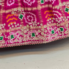 GAZI SILK ZARDOZI GOTA PATTI LEHENGA
