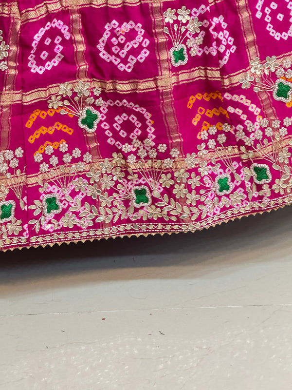 GAZI SILK ZARDOZI GOTA PATTI LEHENGA