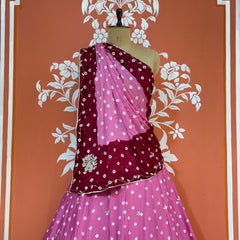CHINON HANDWORK BHANDEJ LEHENGA