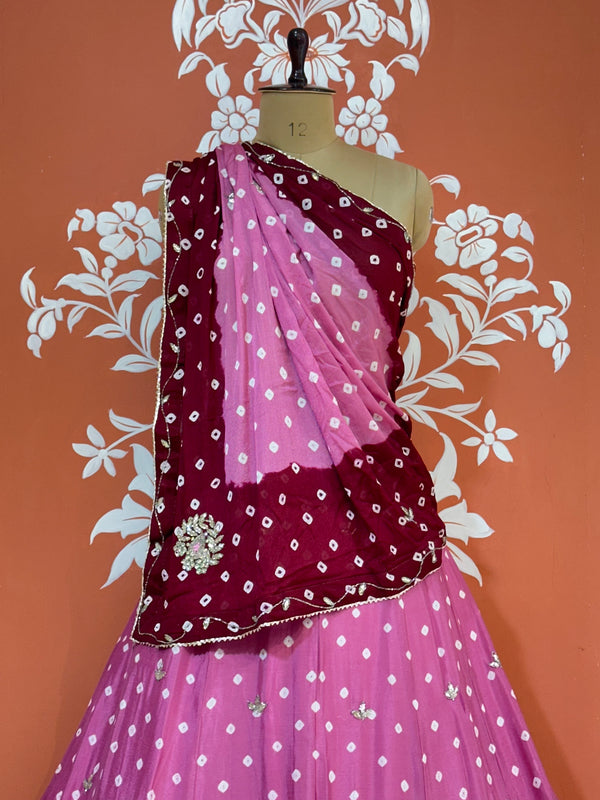 CHINON HANDWORK BHANDEJ LEHENGA