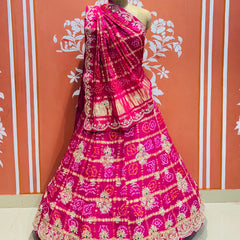 GAZI SILK ZARDOZI GOTA PATTI LEHENGA