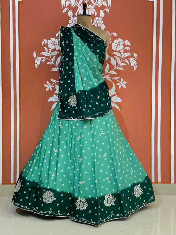 CHINON HANDWORK BHANDEJ LEHENGA