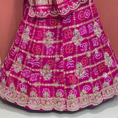 GAZI SILK ZARDOZI GOTA PATTI LEHENGA