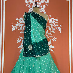 CHINON HANDWORK BHANDEJ LEHENGA