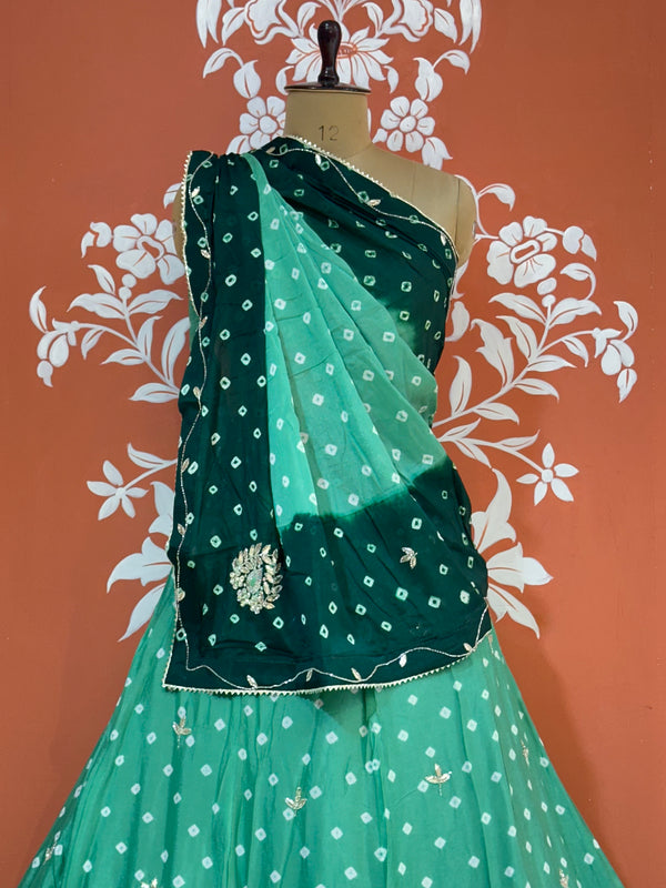 CHINON HANDWORK BHANDEJ LEHENGA