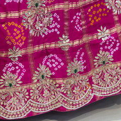 GAZI SILK ZARDOZI GOTA PATTI LEHENGA
