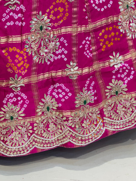 GAZI SILK ZARDOZI GOTA PATTI LEHENGA