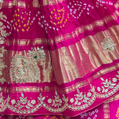 GAZI SILK ZARDOZI GOTA PATTI LEHENGA