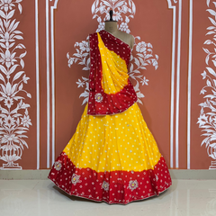 CHINON HANDWORK BHANDEJ LEHENGA