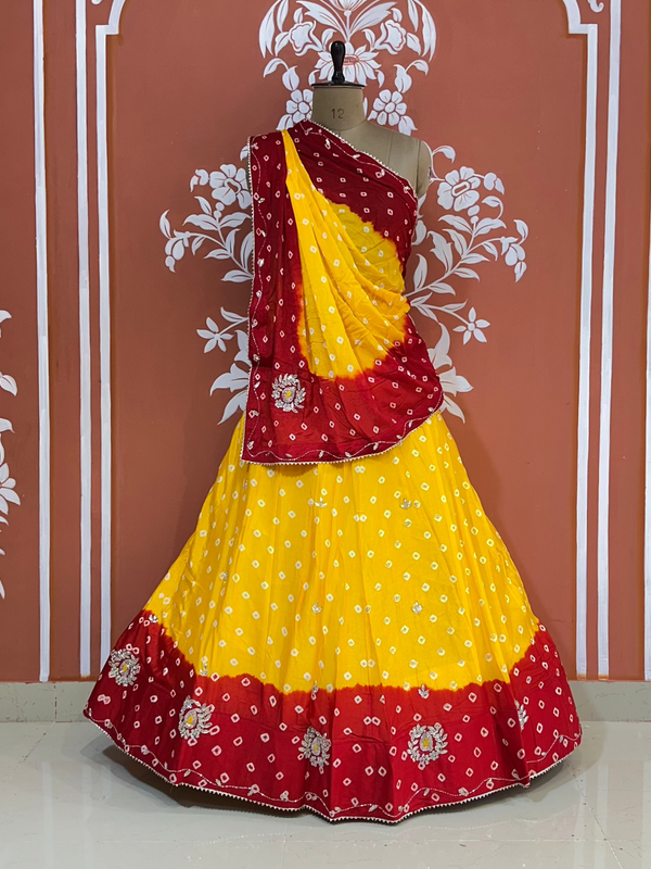 CHINON HANDWORK BHANDEJ LEHENGA