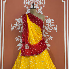 CHINON HANDWORK BHANDEJ LEHENGA