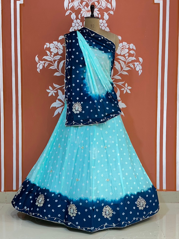 CHINON HANDWORK BHANDEJ LEHENGA