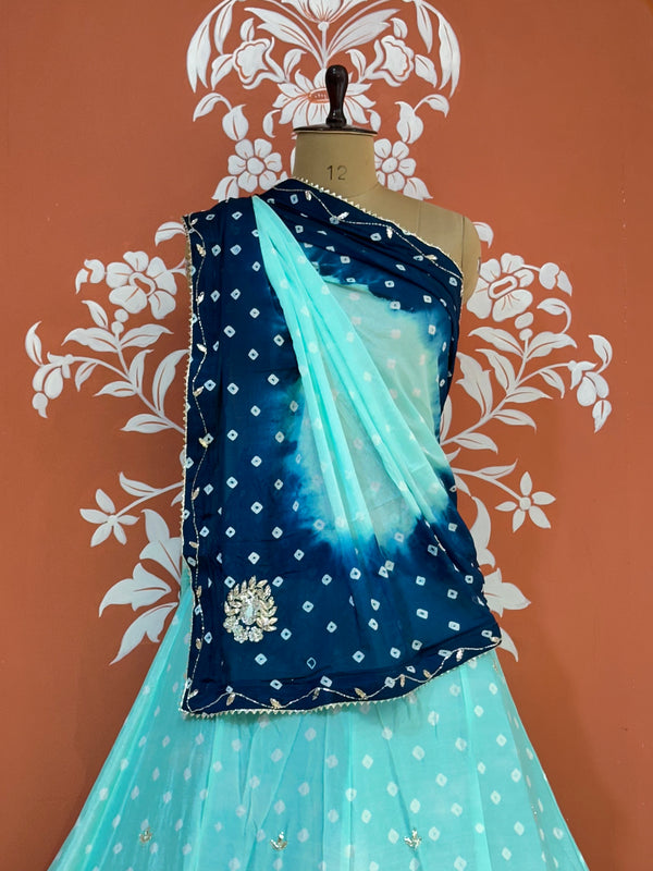 CHINON HANDWORK BHANDEJ LEHENGA
