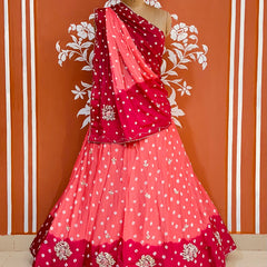 CHINON HANDWORK BHANDEJ LEHENGA
