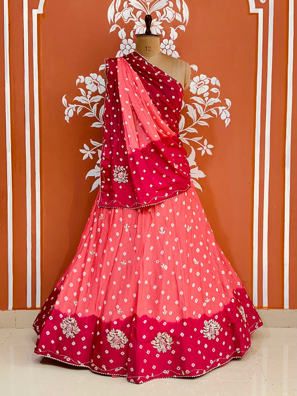 CHINON HANDWORK BHANDEJ LEHENGA