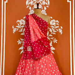 CHINON HANDWORK BHANDEJ LEHENGA