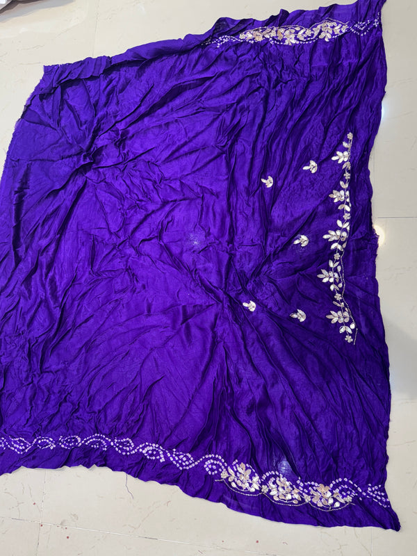 GAZI SILK ZARDOZI GOTA PATTI LEHENGA