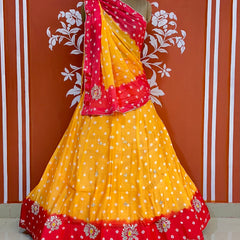 CHINON HANDWORK BHANDEJ LEHENGA
