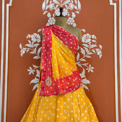 CHINON HANDWORK BHANDEJ LEHENGA