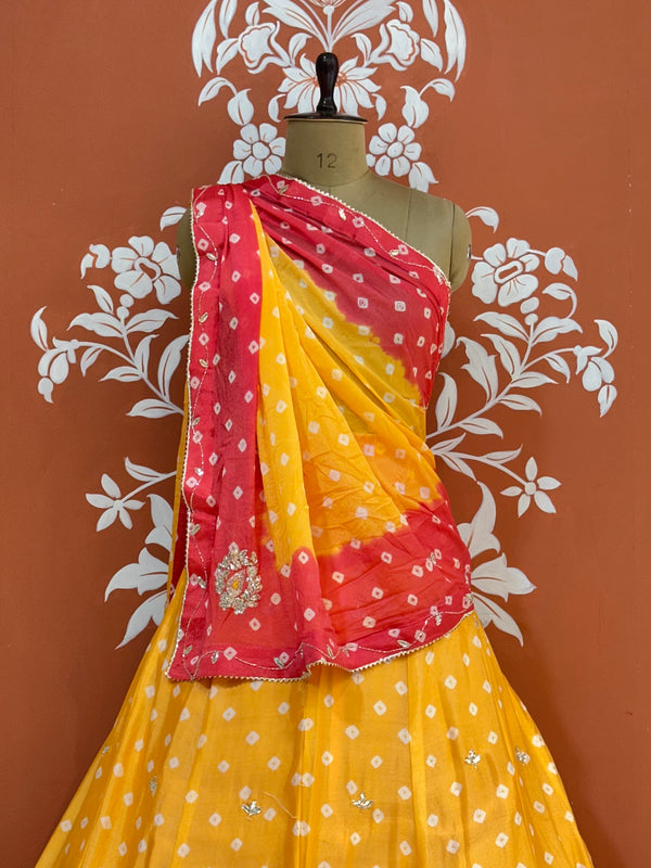 CHINON HANDWORK BHANDEJ LEHENGA