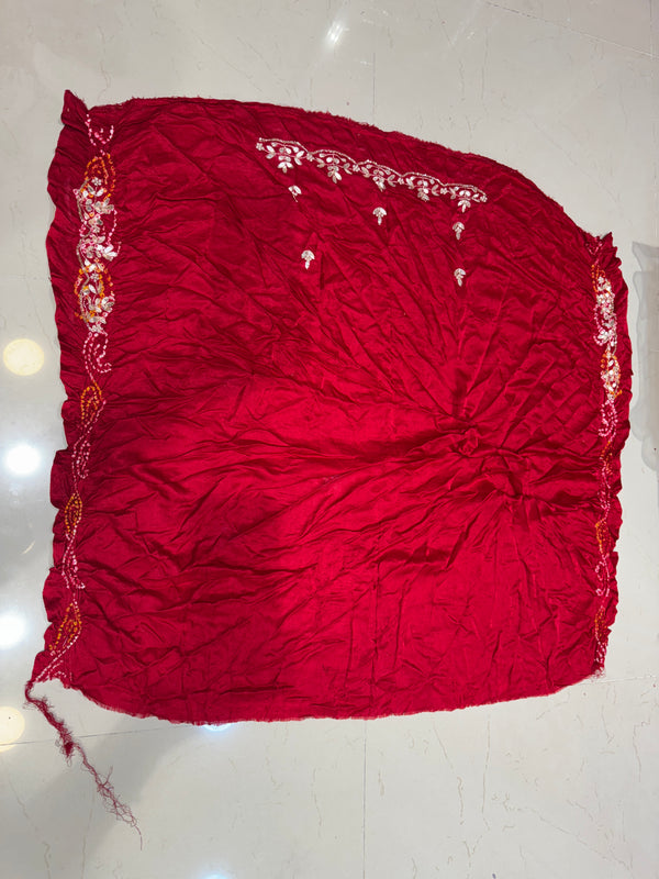 GAZI SILK ZARDOZI GOTA PATTI LEHENGA