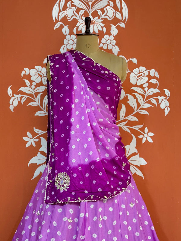 CHINON HANDWORK BHANDEJ LEHENGA