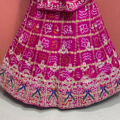 GAZI SILK ZARDOZI GOTA PATTI LEHENGA