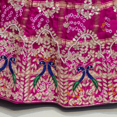 GAZI SILK ZARDOZI GOTA PATTI LEHENGA