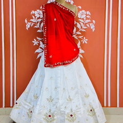 UPADA SILK HANDWORK GOTA PATTI LEHENGA
