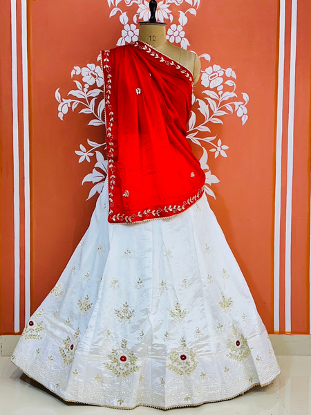 UPADA SILK HANDWORK GOTA PATTI LEHENGA