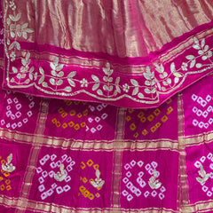 GAZI SILK ZARDOZI GOTA PATTI LEHENGA