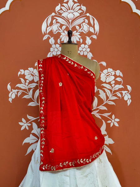 UPADA SILK HANDWORK GOTA PATTI LEHENGA