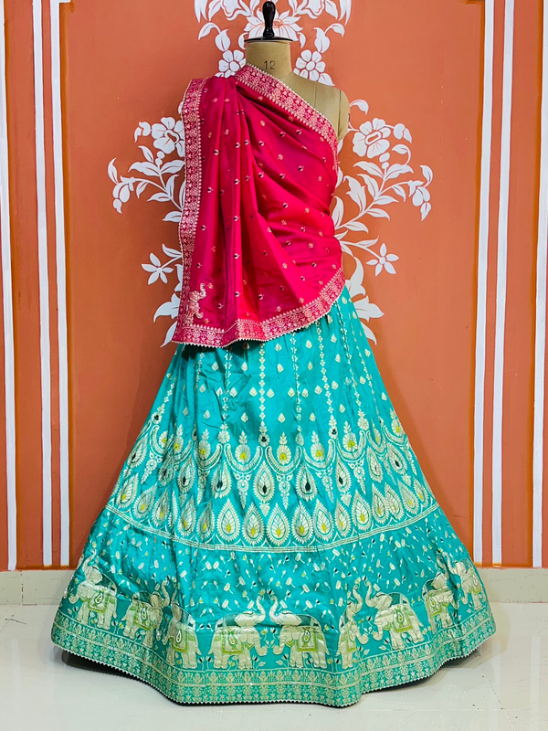 BANARSI ZARI HANDWORK LEHENGA