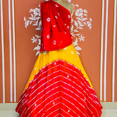 CHINON HANDWORK BHANDEJ LEHENGA