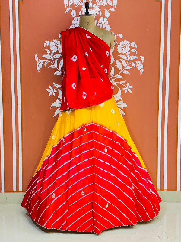 CHINON HANDWORK BHANDEJ LEHENGA