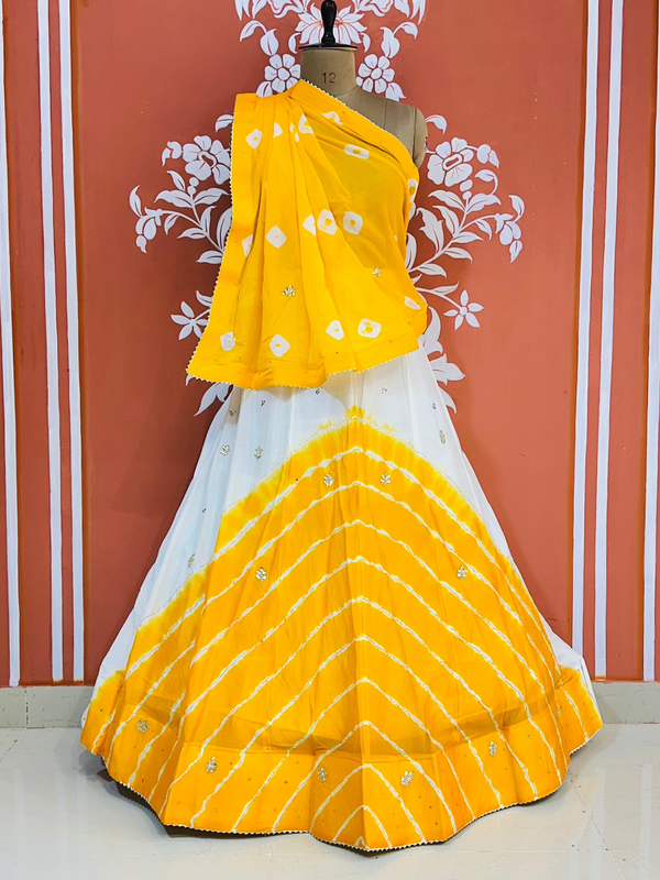 CHINON HANDWORK BHANDEJ LEHENGA
