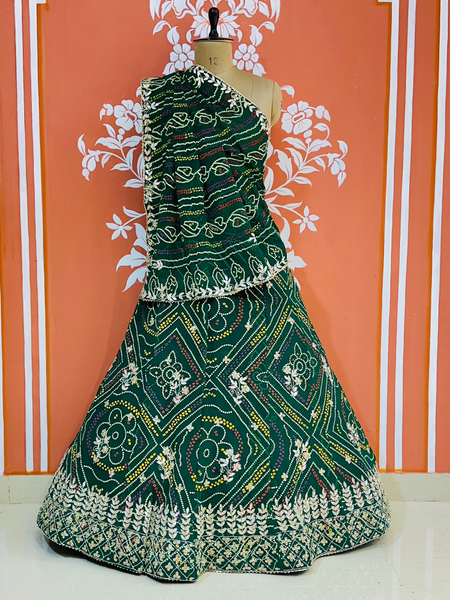 60GM GEORGETTE BANDHANI HANDWORK LEHENGA