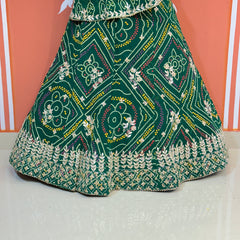 60GM GEORGETTE BANDHANI HANDWORK LEHENGA