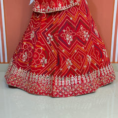60GM GEORGETTE BANDHANI HANDWORK LEHENGA