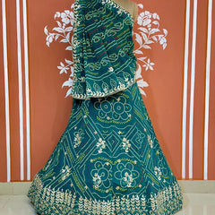 60GM GEORGETTE BANDHANI HANDWORK LEHENGA