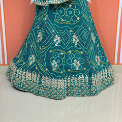 60GM GEORGETTE BANDHANI HANDWORK LEHENGA