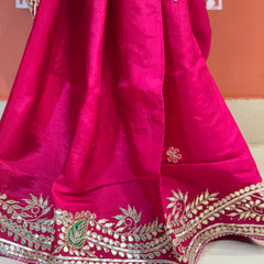 PURE UPADA SILK HANDWORK GOTA PATTI SAREE
