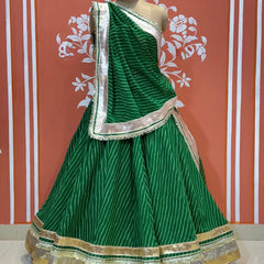 GEORGETTE GOLDEN SILVER WORK EXTRA FLARED LEHENGA